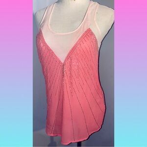 Jack Wills 100% Silk Salmon Pink Going Out Party Top size 4 US